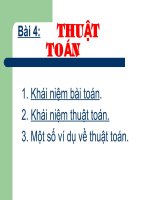 BÀI 4. BÀI TOÁN VÀ THUẬT TOÁN