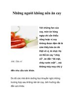 Những người không nên ăn cay