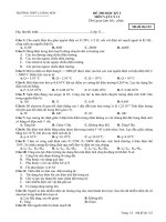 ĐỀ KIỂM TRA HỌC KỲ I LỚP 11