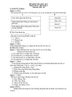 Đề kiểm tra ĐK-CKI Môn Lịch sử và địa lí lớp 4