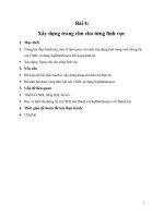 Bài 4: Xây dựng trang chủ cho từng lĩnh vực