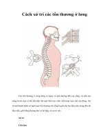 Cách xử trí các tổn thương ở lưng