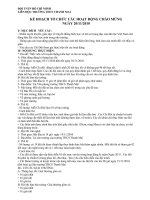 Kế hoạch tổ chức các hoạt động kỷ niệm 20 -11