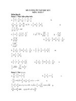 DE CUONG ON TAP TOAN 7 hkI