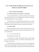 CÁC VẤN ĐỀ CƠ BẢN VỀ HIỆU QUẢ SỬ TÀI SẢN LƯU ĐỘNG CỦA DOANH NGHIỆP