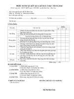 Mẫu phiếu dự giờ