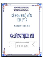 Kế hoạch bộ môn địa lý 9