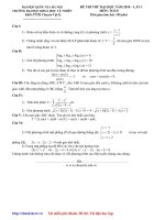 Thi thử ĐH môn Toán đợt 1+2_Khối chuyên Lý [2009-2010]
