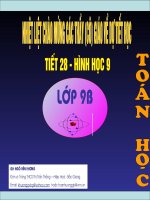 Tiết 28. Tính chất của hai tiếp tuyến cắt nhau (Toán 9)