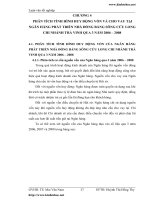 Phân tích tình hình huy động vốn và cho vay tại ngân hàng Phát triển nhà Đồng Bằng Sông Cửu Long chi nhánh Trà Vinh