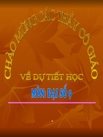 Phuong trinh bac hai mot an- Thao giang GV gioi  Huyen