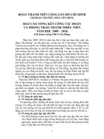 Báo cáo tổng kết công tác Đoàn