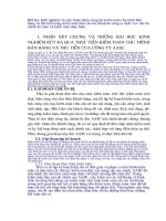 BàI học kinh nghiệm và việc hoàn thiện công tác kiểm toán chu trình bán hàng và thu tiền trong kiểm toán báo cáo tài chính do công ty dịch vụ tư vấn tài chính kế toán và kiểm toán thực hiện.