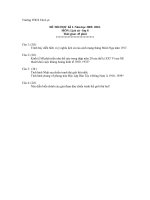 ĐỀ THI HỌC KI I lớp 8