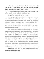 TÌNH HÌNH THỰC TẾ TRONG VIỆC VẬN DỤNG HÌNH THỨC THANH TOÁN KHÔNG DÙNG TIỀN MẶT TẠI NGÂN HÀNG NGÂN HÀNG VÀ PHÁT TRIỂN NÔNG THÔN TỪ LIÊM