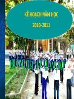Kế hoach năm học 2010-2011- trình chiếu