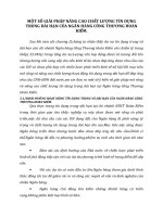 MỘT SỐ GIẢI PHÁP NÂNG CAO CHẤT LƯỢNG TÍN DỤNG TRUNG DÀI HẠN CỦA NGÂN HÀNG CÔNG THƯƠNG HOÀN KIẾM