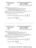 Đề và Đáp Án KT 1 Tiết ĐSNC 10