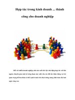 Hợp tác trong kinh doanh ... thành công cho doanh nghiệp