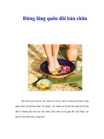 Đừng lãng quên đôi bàn chân