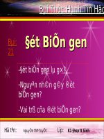 Tiet 21: Dot bien gen