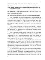 thực trạng quản trị  hoạt độngbán hàng của Công ty Thực phẩm Hà Nội