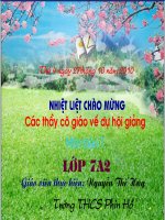 tiết 23 đại lượng tỉ lệ thuận(2 cột)