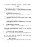 GIỚI THIỆU MÔI TRƯỜNGVÀ CÔNG CỤ PHÁT TRIỂN HỆ THỐNG