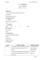 Giáo án Tiếng Anh 6 cả năm 3 cột