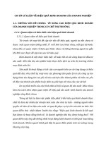 CƠ SỞ LÝ LUẬN VỀ HIỆU QUẢ KINH DOANH CỦA DOANH NGHIỆP