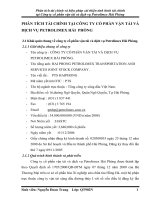 PHÂN TÍCH TÀI CHÍNH TẠI CÔNG TY CỔ PHẦN VẬN TẢI VÀ DỊCH VỤ PETROLIMEX HẢI  PHÒNG