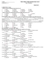 KIEM TRA 1 TIET LAN 2. TA 12. BAI 4,5,6