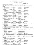 De thi tieng anh lop 12 hoc ki I