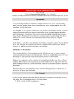 Evaluating Your Own Teaching!