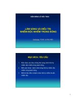 Bài giảng Lâm sàng và điều trị nhiễm độc nhiễm trùng bỏng