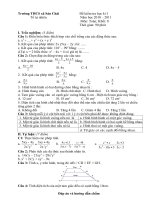 Đề kiểm tra Toán HK I