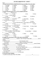 THE FIRST SEMESTER TEST G7