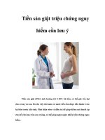 Tiền sản giật triệu chứng nguy hiểm cần lưu ý