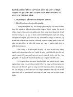 KẾT QUẢ HOẠT ĐỘNG SẢN XUẤT KINH DOANH VÀ THỰC TRẠNG VÀ QUẢN LÝ LỰC LƯỢNG  BÁN HÀNG Ở CÔNG TY GIẦY VẢI THƯỢNG ĐÌNH