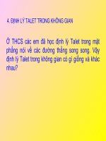 Dinh ly Talet trong khong gian