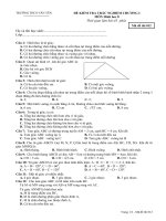 Kiem tra chuong I - Hinh hoc (Trac nghiem 100%)- Moi nhat