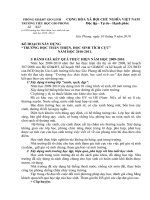 KẾ HOẠCH XÂY DỰNG TRƯỜNG HỌC THÂN THIỆN HỌC SINH TÍCH CỰC NĂM 2010-2011