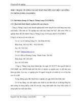 THỰC TRẠNG VỀ CÔNG TÁC KẾ TOÁN NGUYÊN VẬT LIỆU TẠI CÔNG TY THĂNG LONG