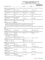 Đề mẫu thi HKI Hóa 12 số 7