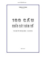 Tài liệu ôn thi đại học môn toán: 100 bài toán khảo sát hàm số