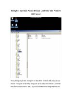 Khôi phục mật khẩu Admin Domain Controller trên Windows 2003 Server