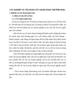 CÁC NGHIỆP VỤ TÍN DỤNG CỦA NGÂN HÀNG THƯƠNG MẠI