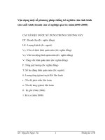 Vận dụng một số phương pháp thống kê nghiên cứu tình hình sản xuất kinh doanh của xí nghiệp qua ba năm