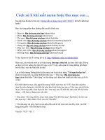 Cách xử lí khi mất menu hoặc thư mục con ...