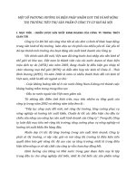 MỘT SỐ PHƯƠNG HƯỚNG VÀ BIỆN PHÁP NHẰM DUY TRÌ VÀ MỞ RỘNG THỊ TRƯỜNG TIÊU THỤ SẢN PHẨM Ở CÔNG TY CƠ KHÍ HÀ NỘI